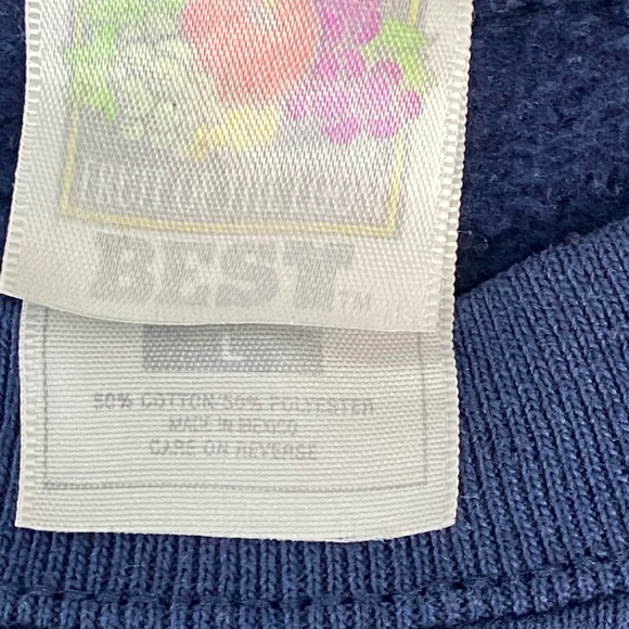 Fruit of the Loom Navy Sweatshirt with Bear Design - Picture 10 of 10